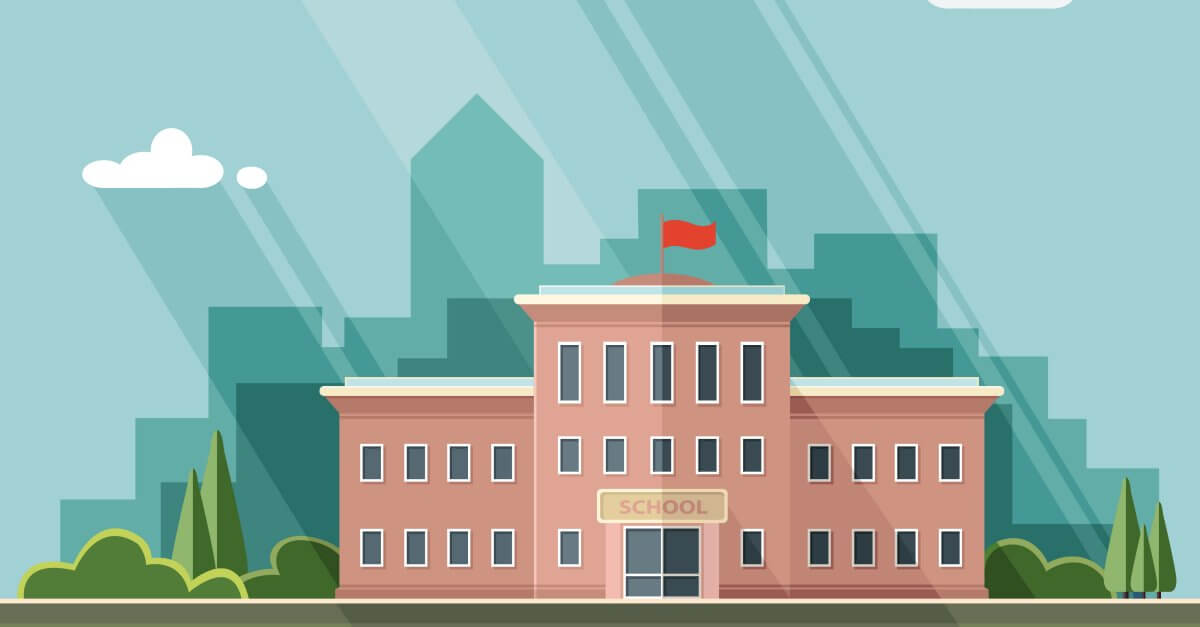 Grafik eines Gebäudes von außen